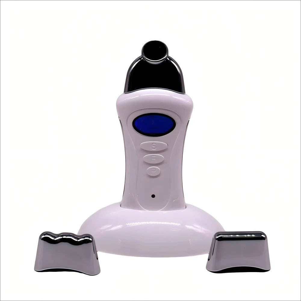 Portable Gavalnic Microcurrent Face Toning Device EMS Skin Tightening with 3 Magnetic Massage Heads for Home Use Skincare Tool