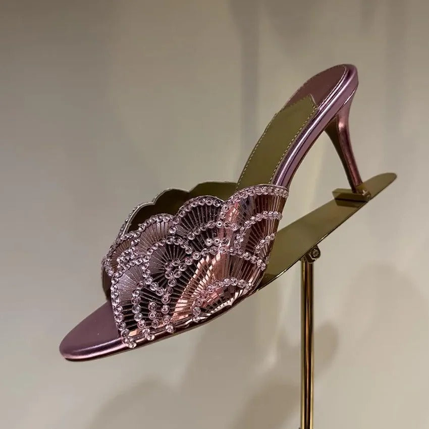 Super High Heels Sandals Woman Genuine Leather Ankle Strap Party Shoes For Woman Stiletto Sandals Women Summer Sandalias Mujer