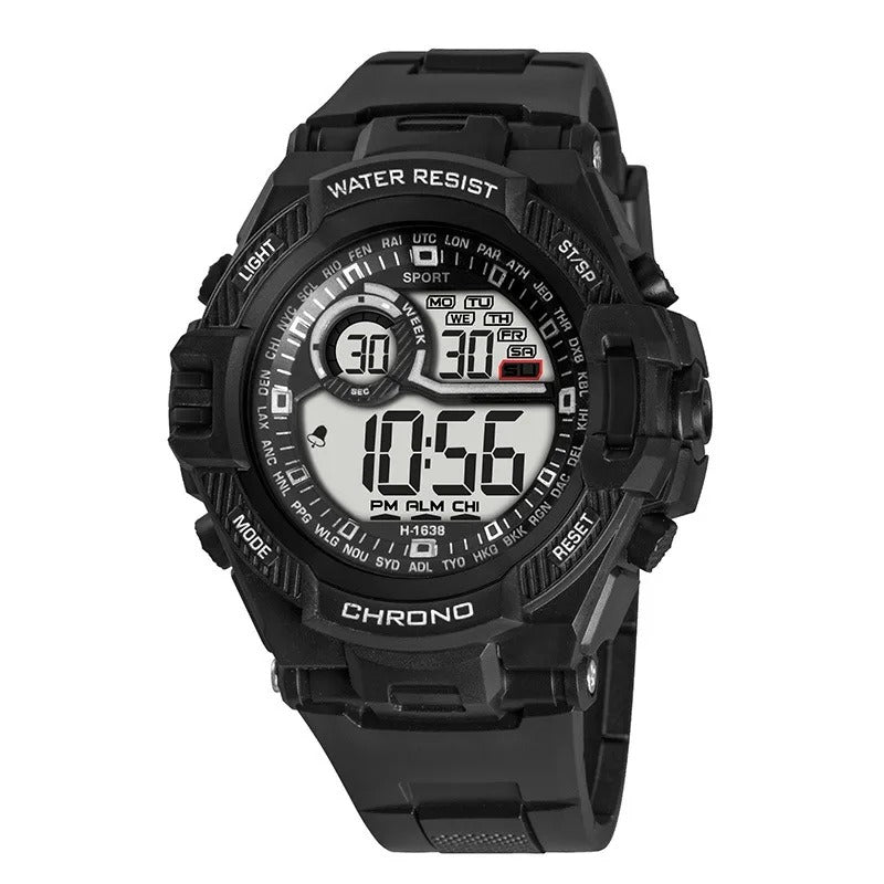 Sports Electronic Watch for Man Outdoor Sport Watch Stopwatch Waterproof Calendar Digital Clock Wristwatch for Boys Student Teen