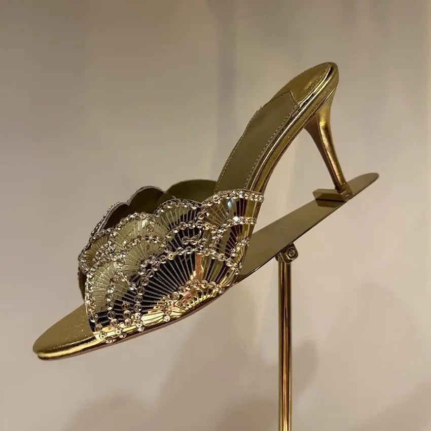 Super High Heels Sandals Woman Genuine Leather Ankle Strap Party Shoes For Woman Stiletto Sandals Women Summer Sandalias Mujer