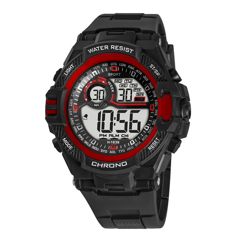 Sports Electronic Watch for Man Outdoor Sport Watch Stopwatch Waterproof Calendar Digital Clock Wristwatch for Boys Student Teen